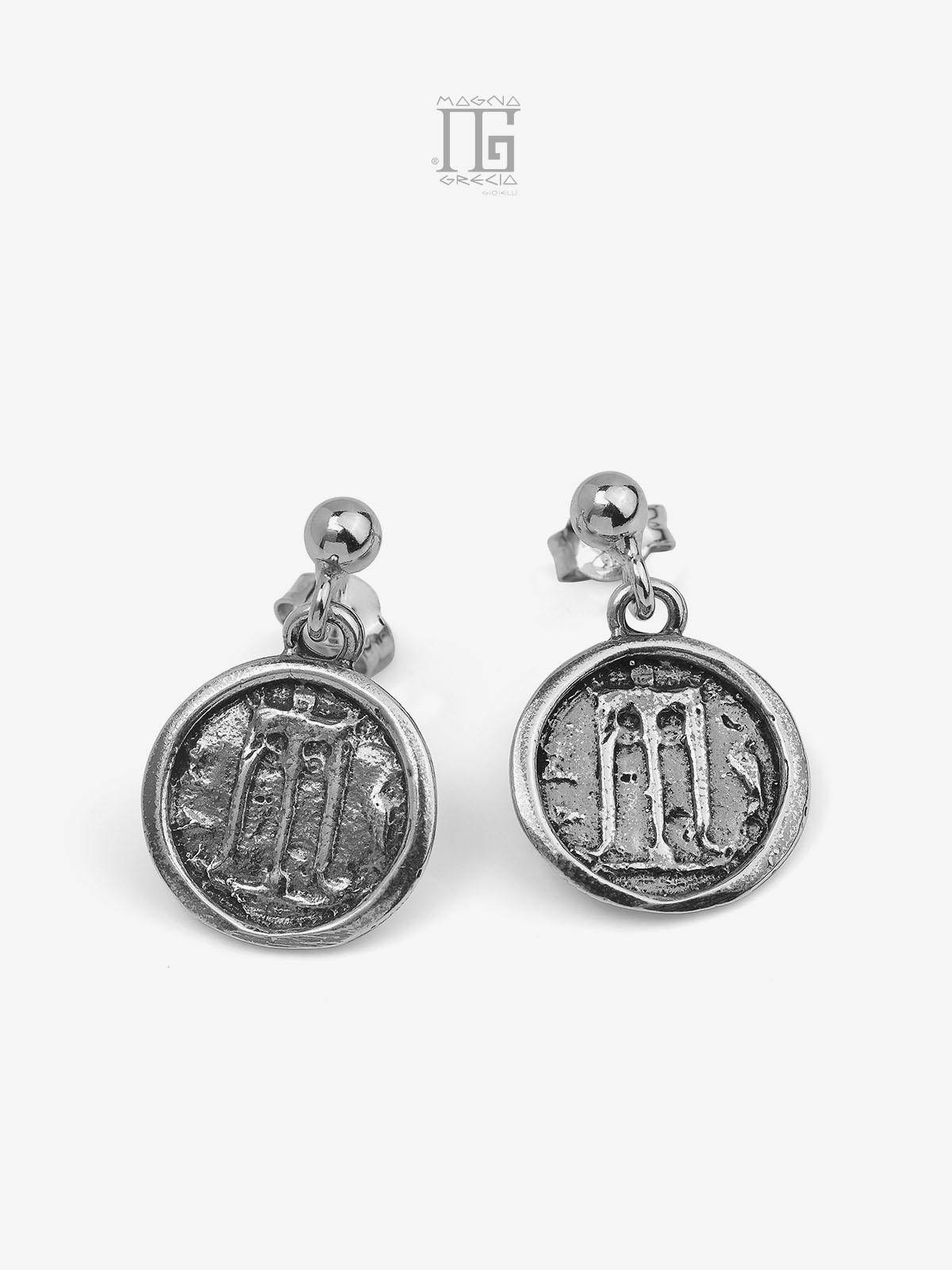 Silver earrings with stater Code MGK 3130 V