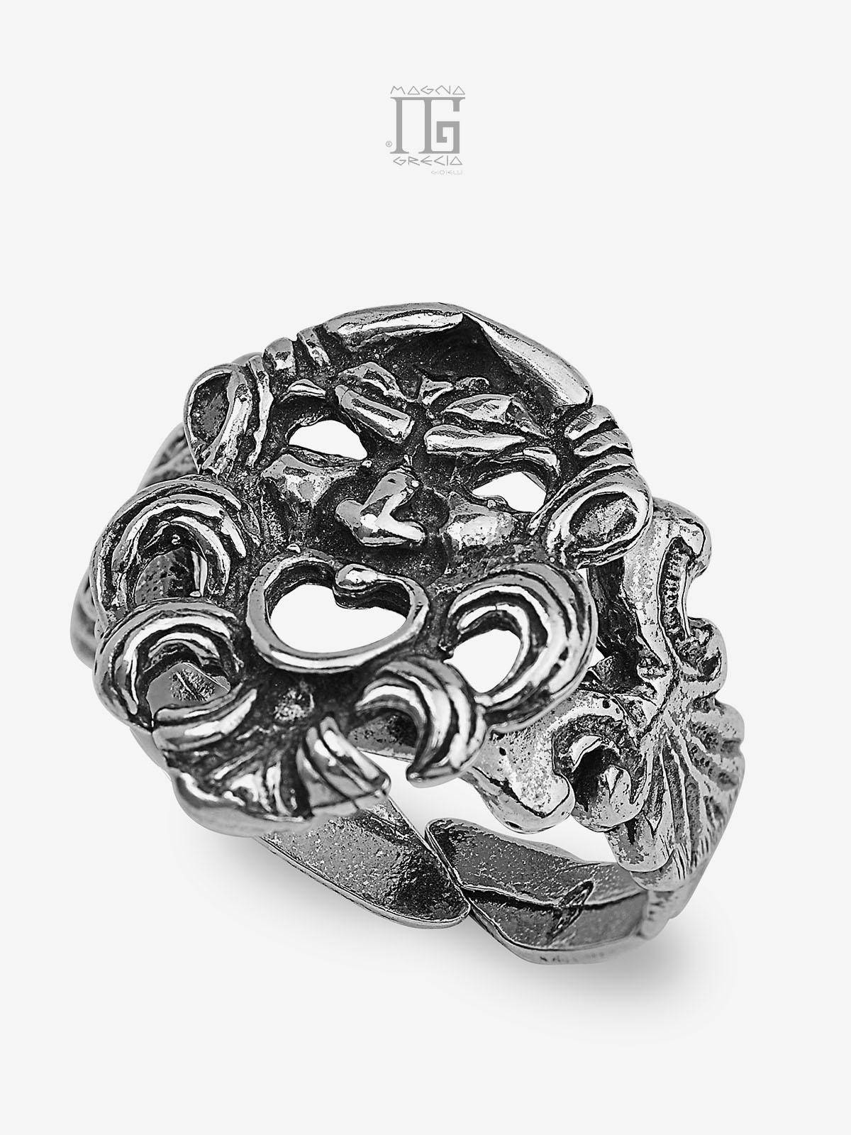 Silver Ring with Apotropaic Mask Code MGK 3404 V