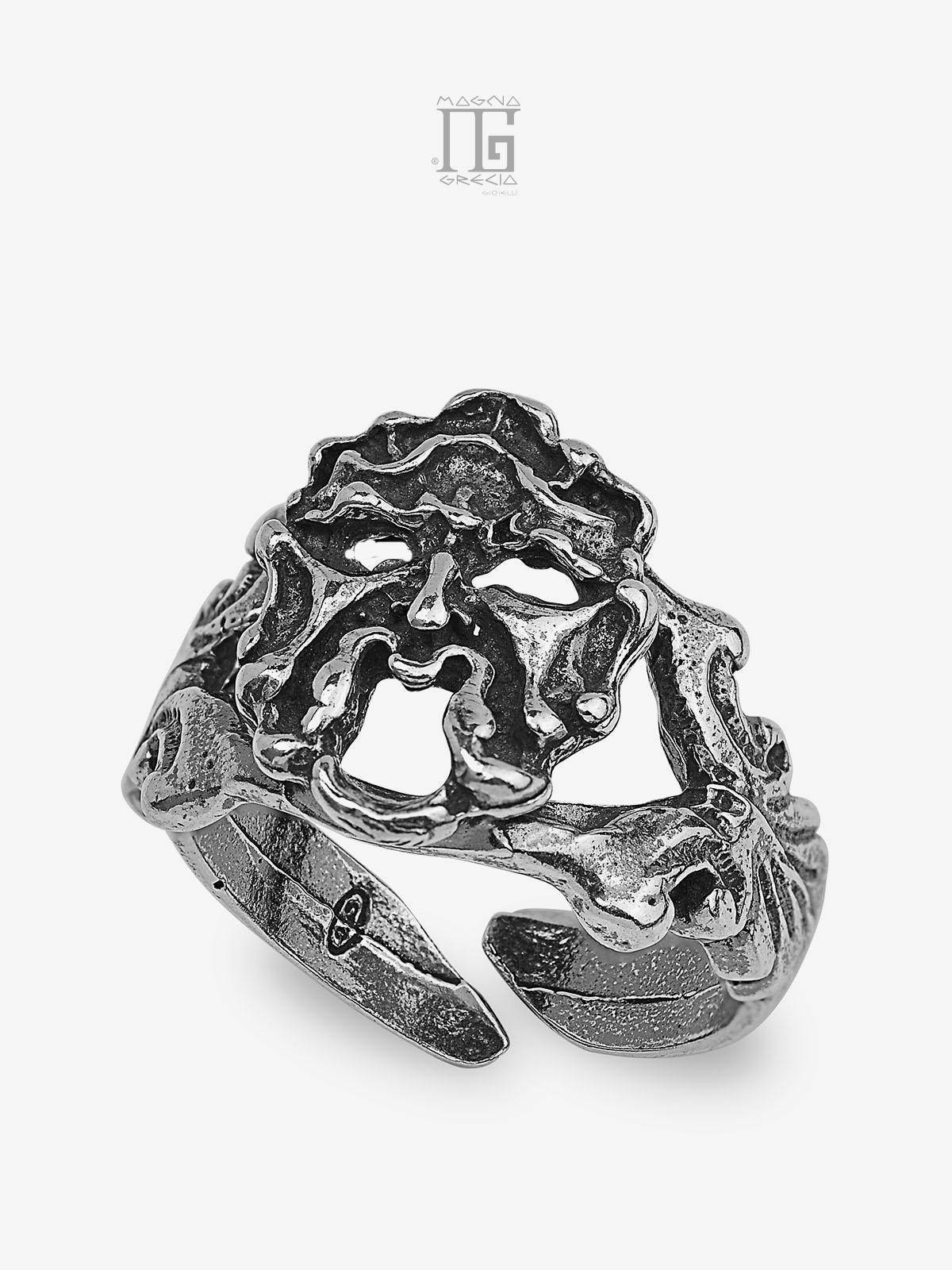 Silver Ring with Apotropaic Mask Code MGK 3408 V