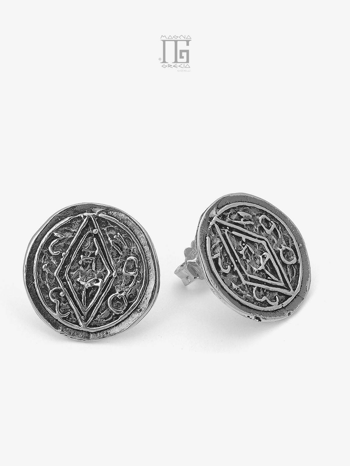 Silver earrings with Talisman Code MGK 3652 V-2