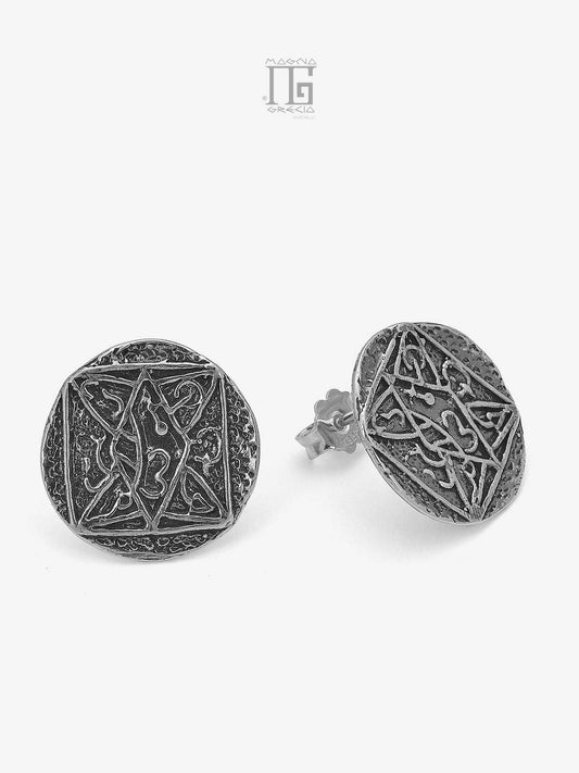 Silver earrings with Talisman Code MGK 3652 V