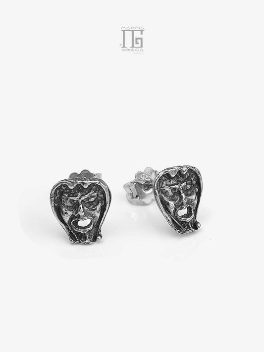 Silver Earrings with Apotropaic Masks Cod. MGK 3705 V