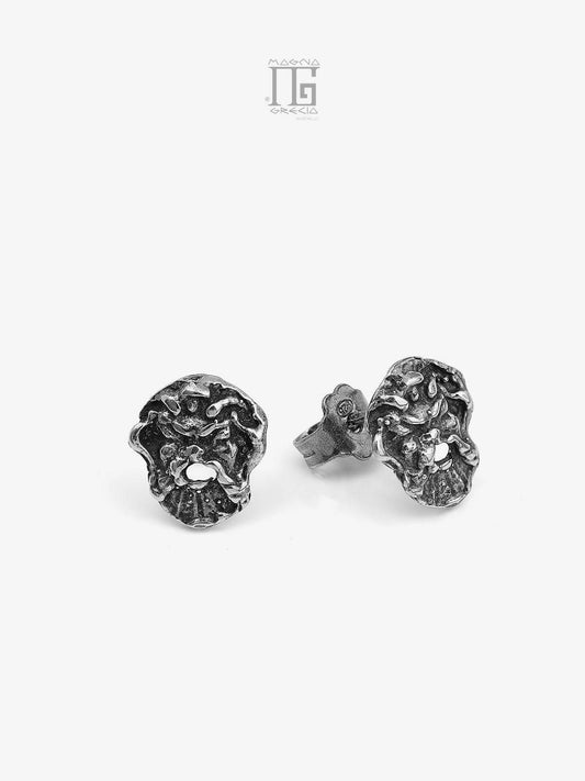 Silver Earrings with Apotropaic Masks Cod. MGK 3706 V