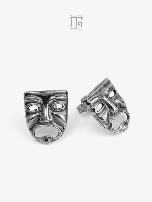 Silver Earrings with Apotropaic Mask Cod. MGK 3730 V