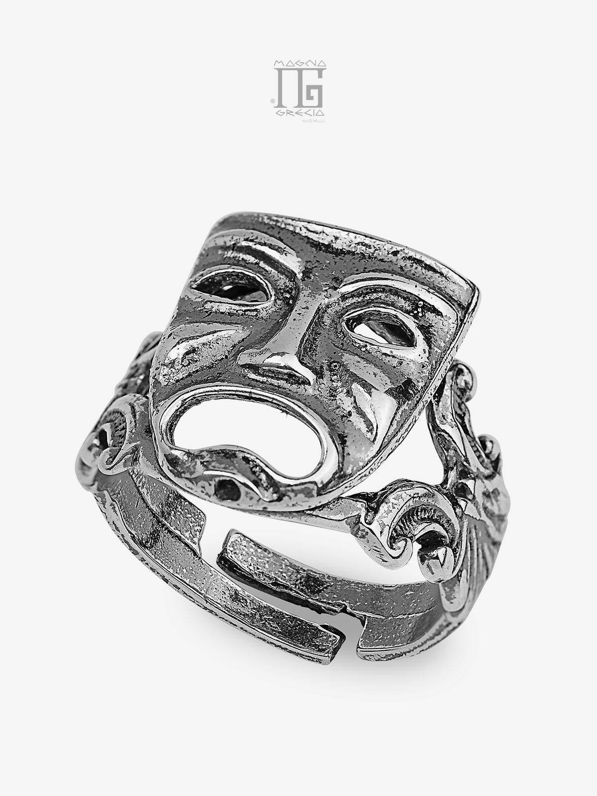Silver Ring with Apotropaic Mask Code MGK 3731 V