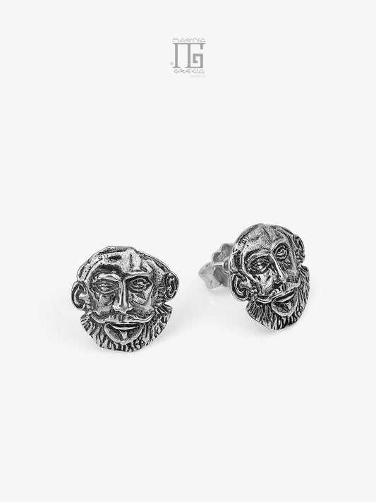 Silver earrings depicting the face of Agamemnon Cod. MGK 3733 V
