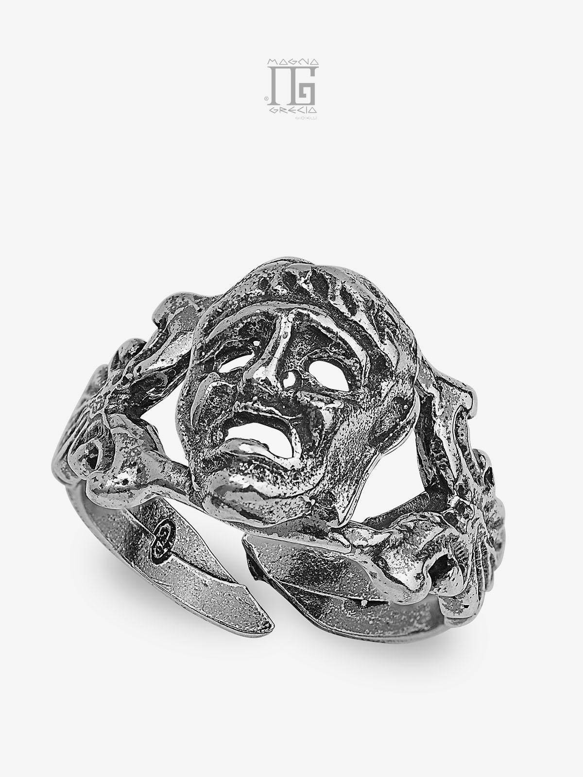 Silver Ring with Apotropaic Mask Code MGK 3737 V