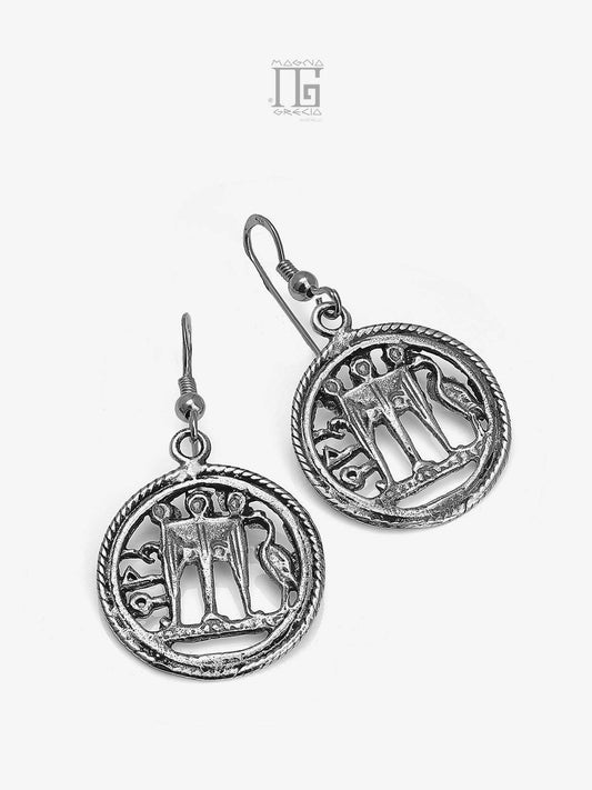 Silver earrings with Stater cod. MGK 3801 V