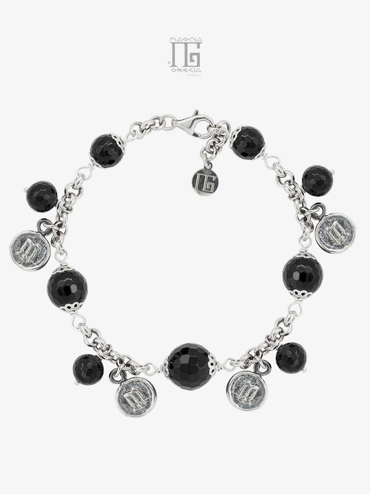 “Eleganza” Bracelet in Silver with Stater and Onyx Stones Cod. MGK 3871 V