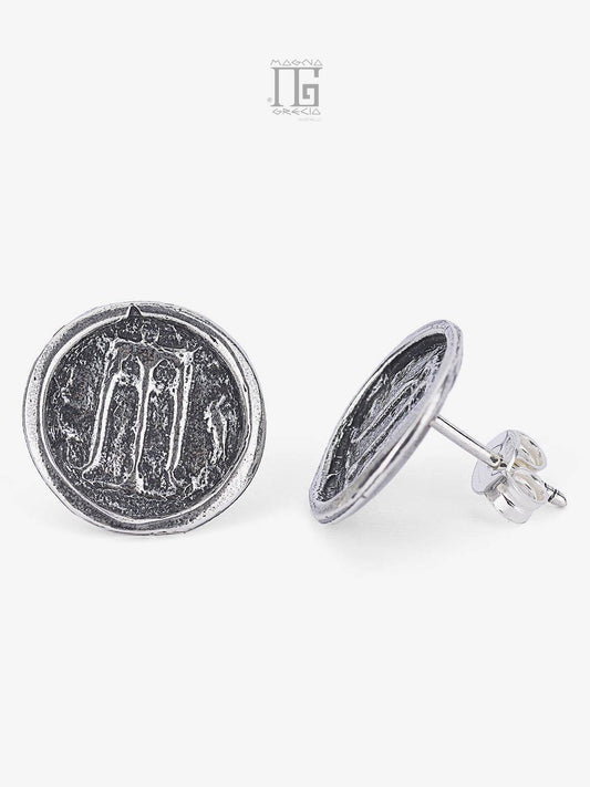 Silver earrings with stater Code MGK 4008 V
