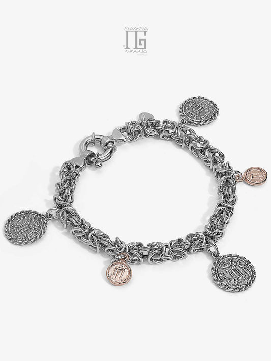 Silver bracelet with coins depicting the Stater Cod. MGK 4045 V