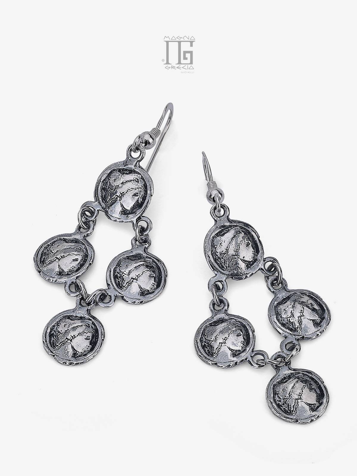 Silver earrings with coins depicting the face of Venus Milo Cod. MGK 4265 V